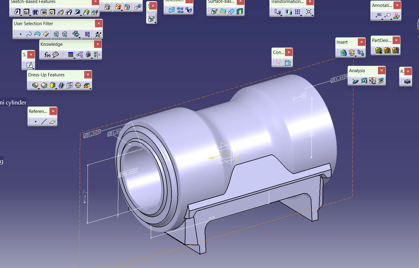 catia-designed قطعه بیل مکاینی با کتیا مهندسی معکوس شده است